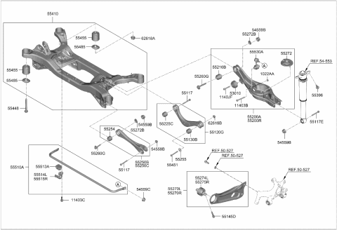 2024 Kia Niro EV BRACKET-STABILIZER B Diagram for 55515AAAA0