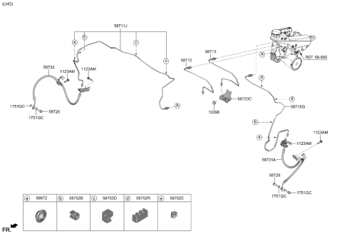 2023 Kia Niro EV Brake Fluid Line Diagram 1