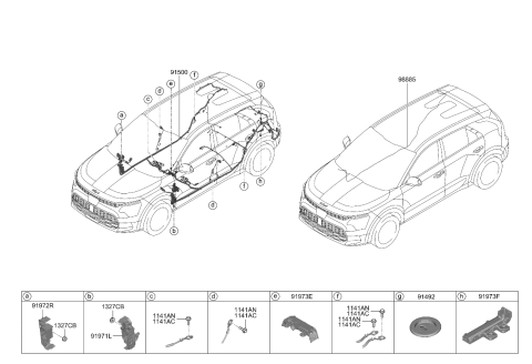 2024 Kia Niro EV GROMMET Diagram for 919812P040