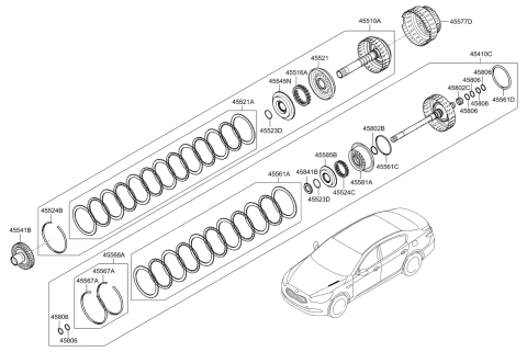 2016 Kia K900 Ring-Seal Diagram for 458044E000