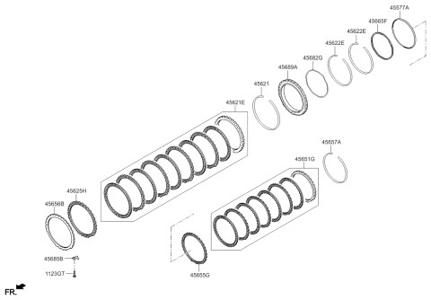 2016 Kia K900 Snap Ring Diagram for 456124E000