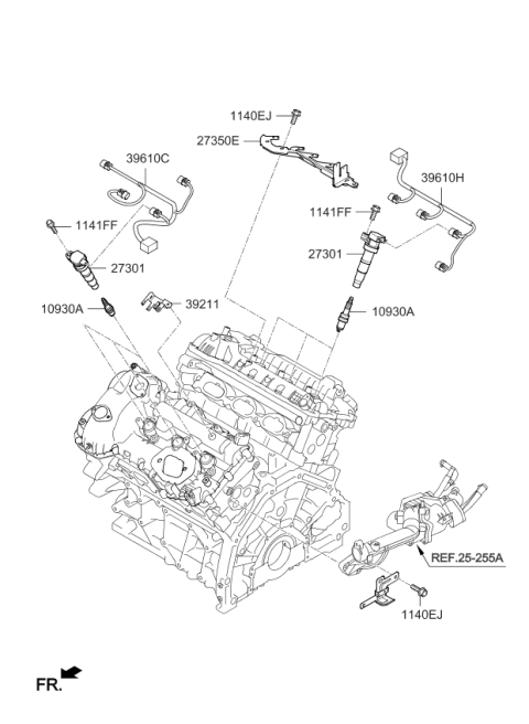 2016 Kia K900 Harness-Ignition Coiling Diagram for 396103C750