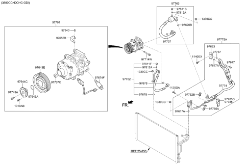 2017 Kia K900 Disc & Hub Assembly-A/C Diagram for 97644M0000