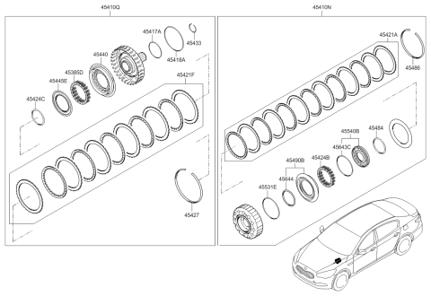 2016 Kia K900 Ring-Snap Diagram for 454274E010