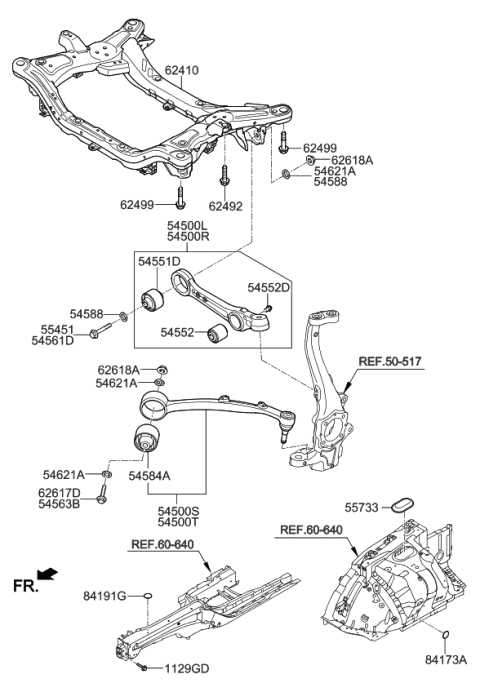 2016 Kia K900 Tension Arm Assembly-Front Diagram for 545063T050