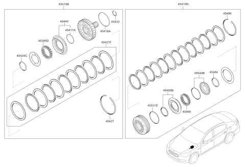 2016 Kia K900 Ring-Snap Diagram for 454774F020