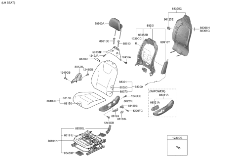 2024 Kia Niro SIDE A/BAG MODULE-FR Diagram for 80610AT900
