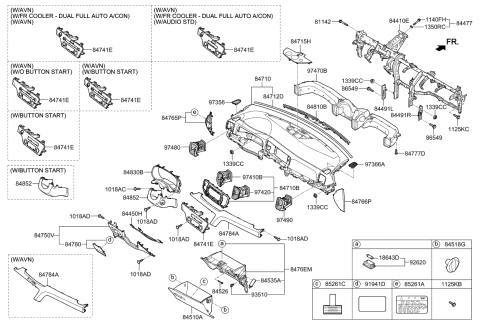 2018 Kia Sportage Crash Pad Assembly-Main Diagram for 84710D9000WK