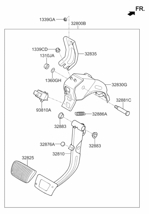 2019 Kia Sportage Pedal-Brake Diagram for 32810D3100