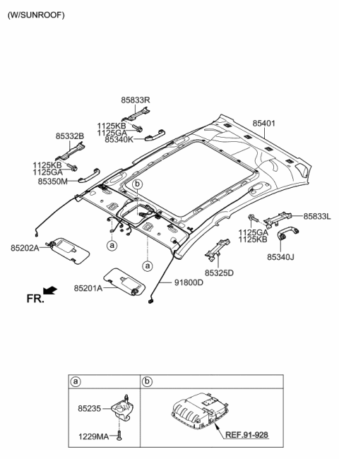 2015 Kia K900 Bracket-Assist Handle Mounting Front Diagram for 853323T500