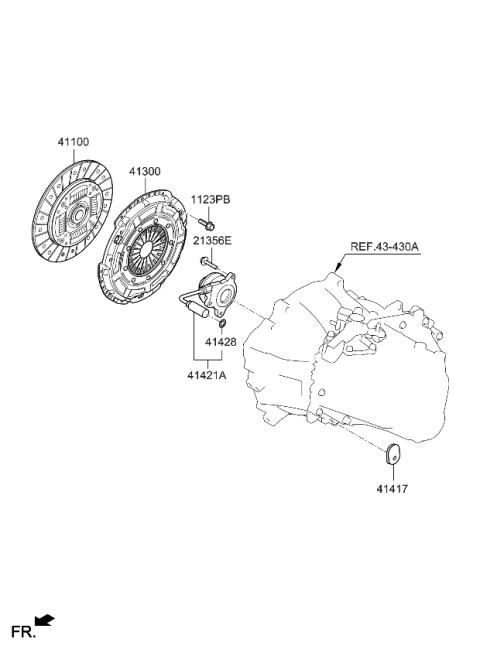 2022 Kia Forte Clutch & Release Fork Diagram 2