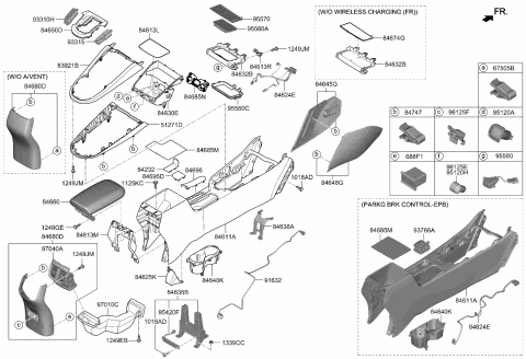 2023 Kia Forte Bezel-Aux Jack Diagram for 84644M7100
