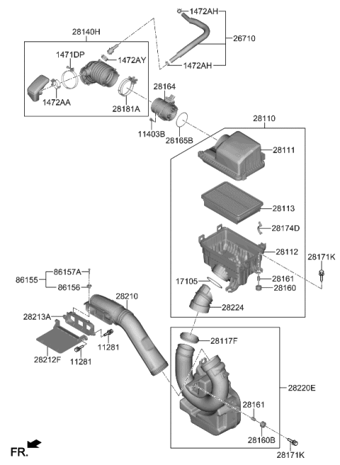 2023 Kia Forte Air Cleaner Diagram 2