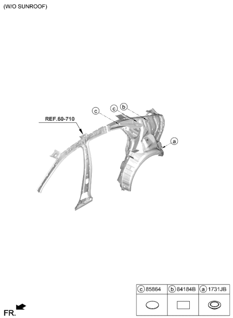 2023 Kia Forte Sunroof Diagram 2