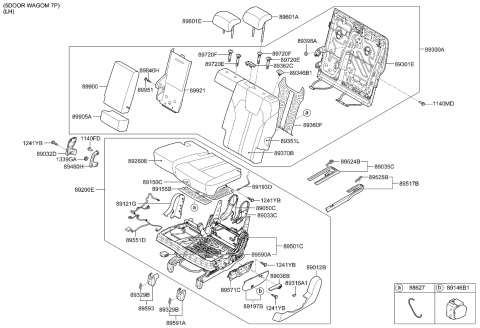 2022 Kia Sorento Cushion Assembly-2ND Sea Diagram for 89100R5280MRU