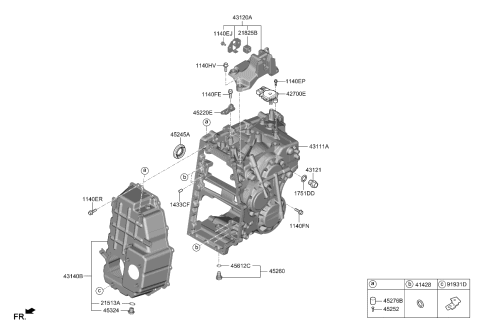 2023 Kia Sorento Bracket-TRNASMISSION Diagram for 431202N110