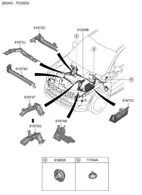 2021 Kia Sorento Protector-Wiring Diagram for 91961S1260