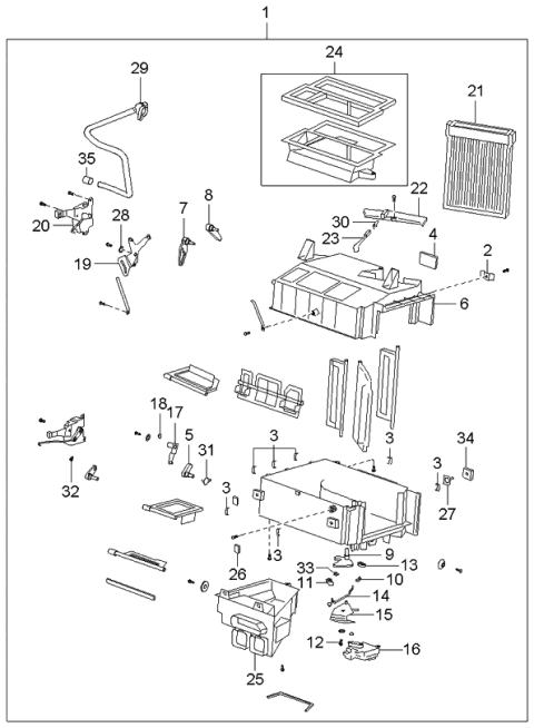 2001 Kia Optima Heater System-Heater Unit Diagram