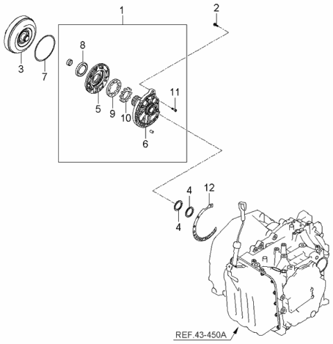2006 Kia Rondo Support Assembly-Reaction Diagram for 4613039020