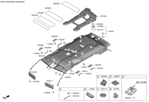 2022 Kia Carnival Pad-Roof NO2 Diagram for 85306A9000