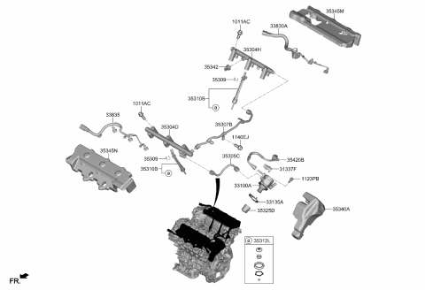 2023 Kia Carnival Pipe Assembly-Fuel High Diagram for 353053NGA0