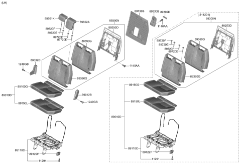 2023 Kia Carnival Guide Assembly-R/S H/RES Diagram for 89770R0000BM1