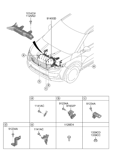 2023 Kia Carnival BRKT-Wiring MTG Diagram for 91931R0060