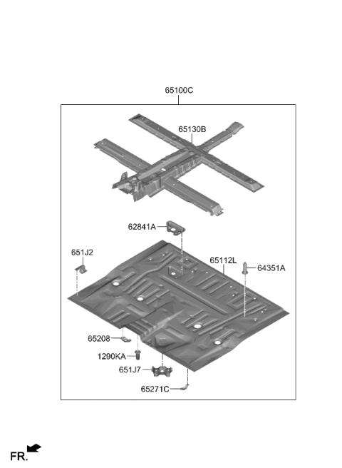 2023 Kia Carnival Panel-Center Floor Diagram for 65112R0200