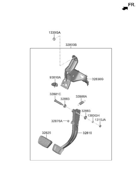 2023 Kia Carnival Brake & Clutch Pedal Diagram