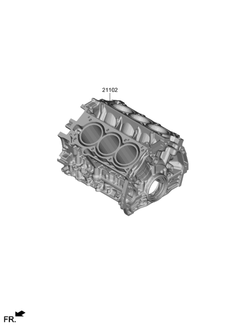 2023 Kia Carnival Short Engine Assy Diagram