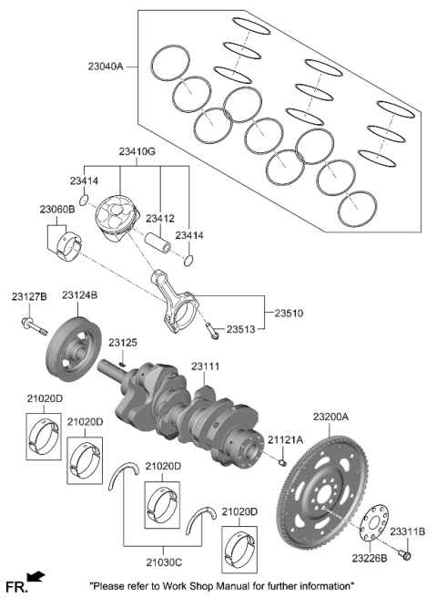 2023 Kia Carnival Crankshaft & Piston Diagram