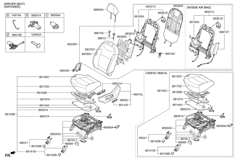 2017 Kia Soul Switch Assembly-Power Front Diagram for 88540A4100