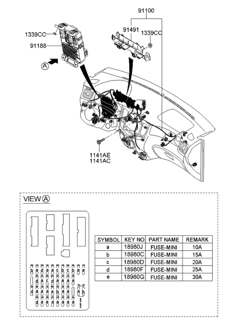 2009 Kia Rio Wiring Assembly-Main Diagram for 911141G071