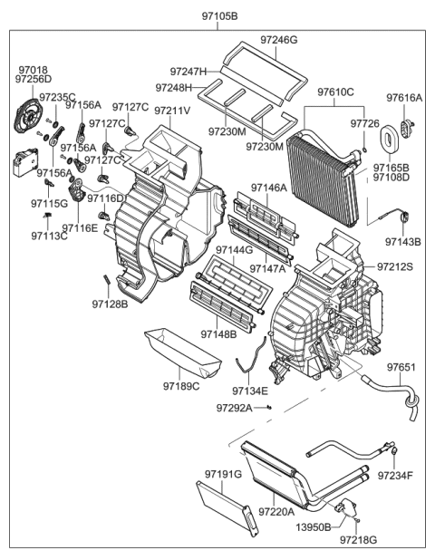 2006 Kia Rio Case-Heater, LH Diagram for 971341G000