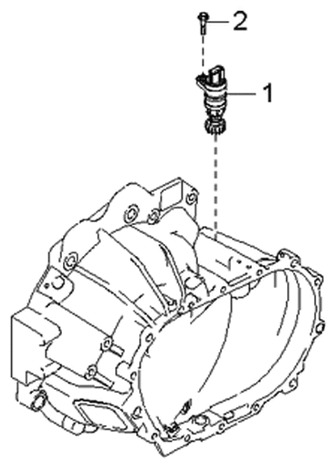 2001 Kia Spectra Speedometer Driven Gear-Manual Diagram 2