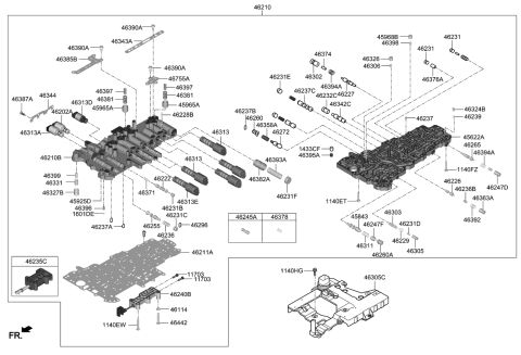2018 Kia Stinger Body-Control Valve,U Diagram for 462104J100
