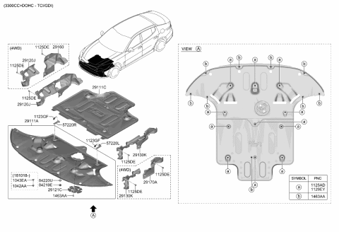 2020 Kia Stinger Panel-Side Cover,RH Diagram for 29120J5000