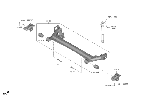 2023 Kia Soul Rear Suspension Control Arm Diagram