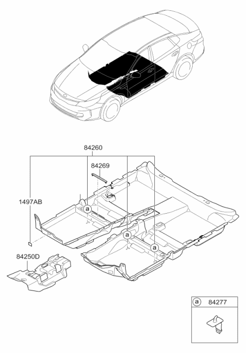 2017 Kia Optima Hybrid Covering-Floor Diagram
