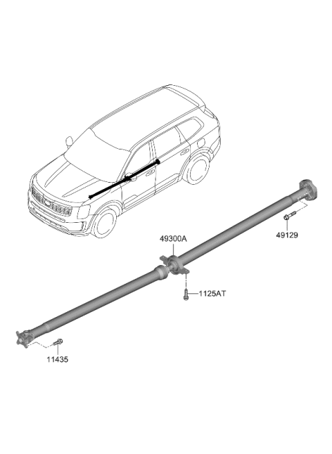 2024 Kia Telluride Propeller Shaft Diagram