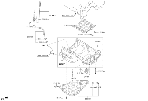 2024 Kia Telluride Belt Cover & Oil Pan Diagram 2