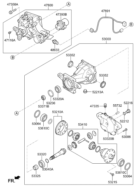 2024 Kia Telluride Rear Differential Diagram