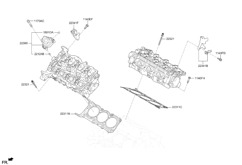 2024 Kia Telluride Cylinder Head Diagram 2