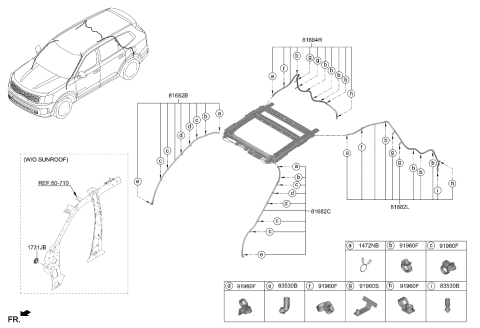 2024 Kia Telluride Sunroof Diagram 2