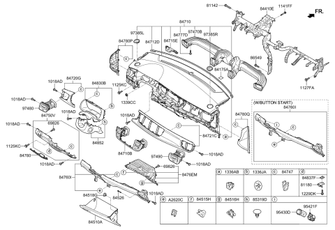 2023 Kia Rio Panel Assembly-LWR Ctr Diagram for 84760H9150WK