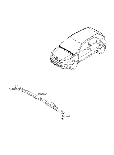 2022 Kia Rio Cowl Panel Diagram