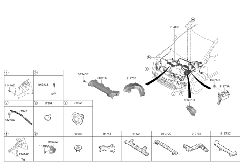 2023 Kia Rio Wiring Assembly-FRT Diagram for 91720H9170