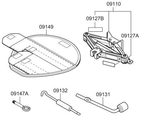 2023 Kia Rio Case-Jack Diagram for 091494L200