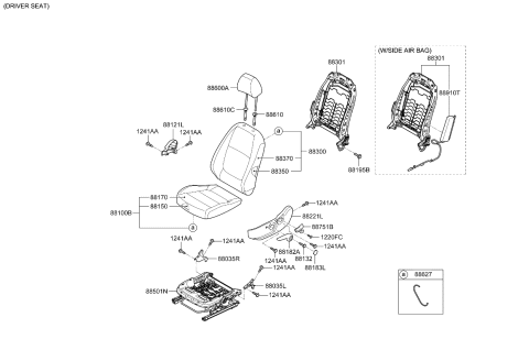 2022 Kia Rio Seat-Front Diagram 2