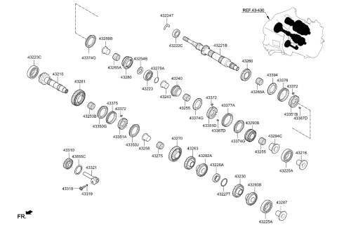 2022 Kia Rio STOPPER-SYNCHRONIZER Diagram for 4337326600